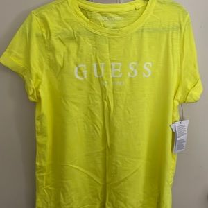 Ladies guess shirt yellow large